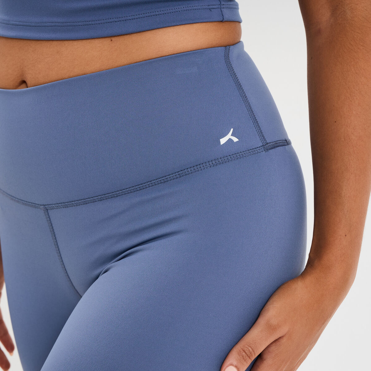 Legging de sport gainant taille haute bleu fonc&eacute; femme
