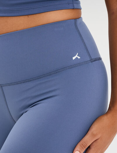Legging de sport gainant taille haute bleu fonc&eacute; femme