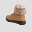 Bottines avec fausse fourrure sable femme