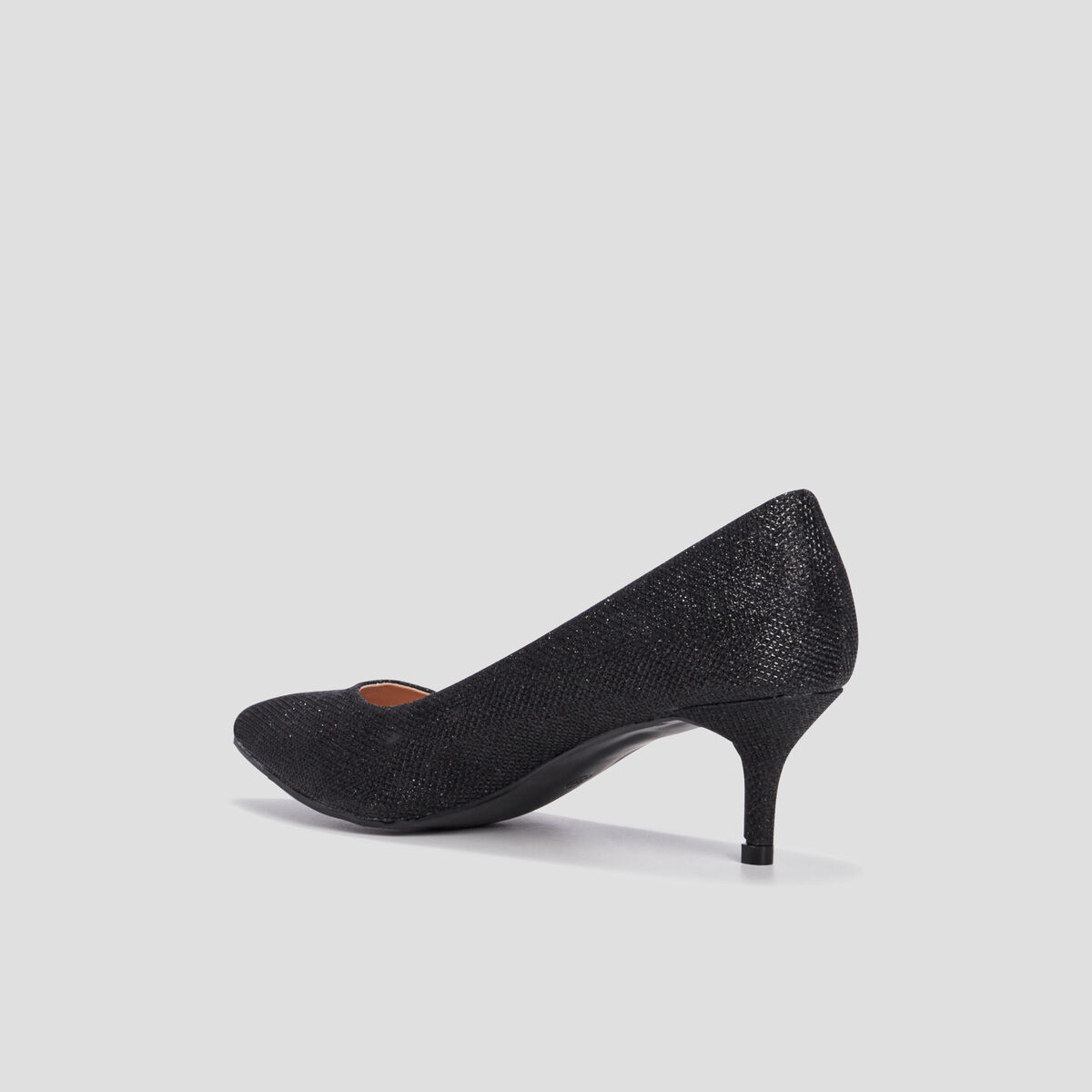 Escarpins &agrave; talons paillet&eacute;s noir femme