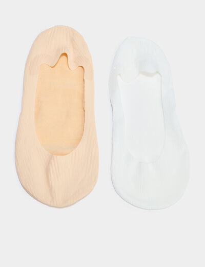 Lot 2 prot&egrave;ge-pieds c&ocirc;tel&eacute;s multicolore femme