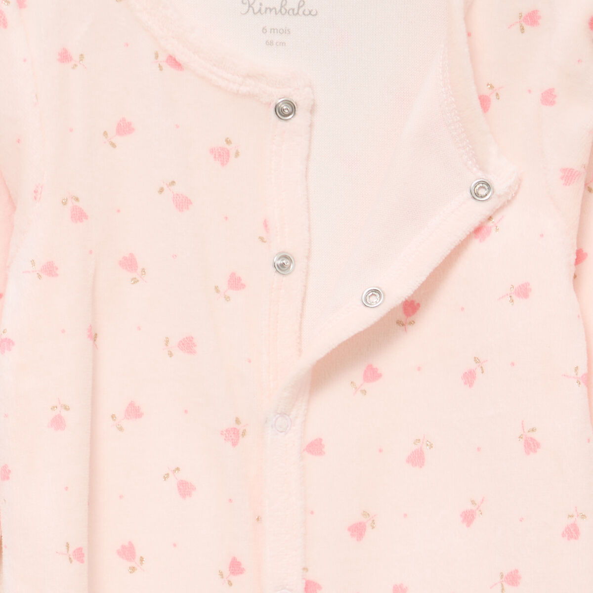 Ensemble body et dors-bien effet velours rose clair b&eacute;b&eacute;