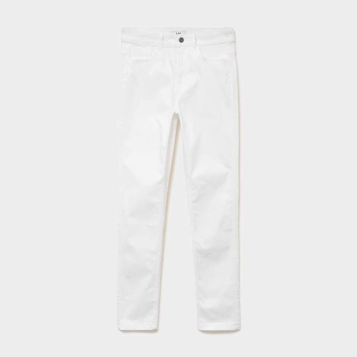 Pantalon slim taille standard blanc femme
