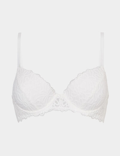 Soutien-gorge corbeille paddé dentelle blanc femme
