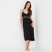 Nuisette longue buste dentelle noir femme