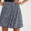 Jupe fluide patineuse avec short int&eacute;gr&eacute; bleu marine femme