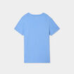 T-shirt col rond manches courtes coton bleu garçon