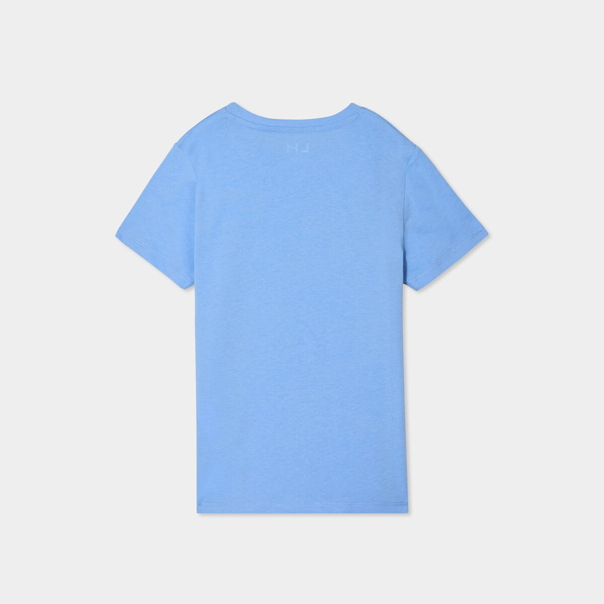 T-shirt col rond manches courtes coton bleu garçon