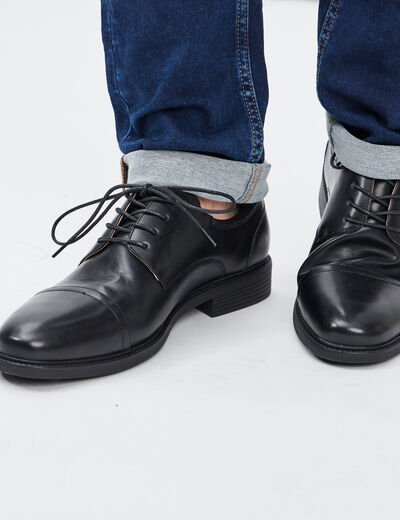 Derbies lacées noir homme