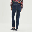 Jeans slim taille haute denim brut femme