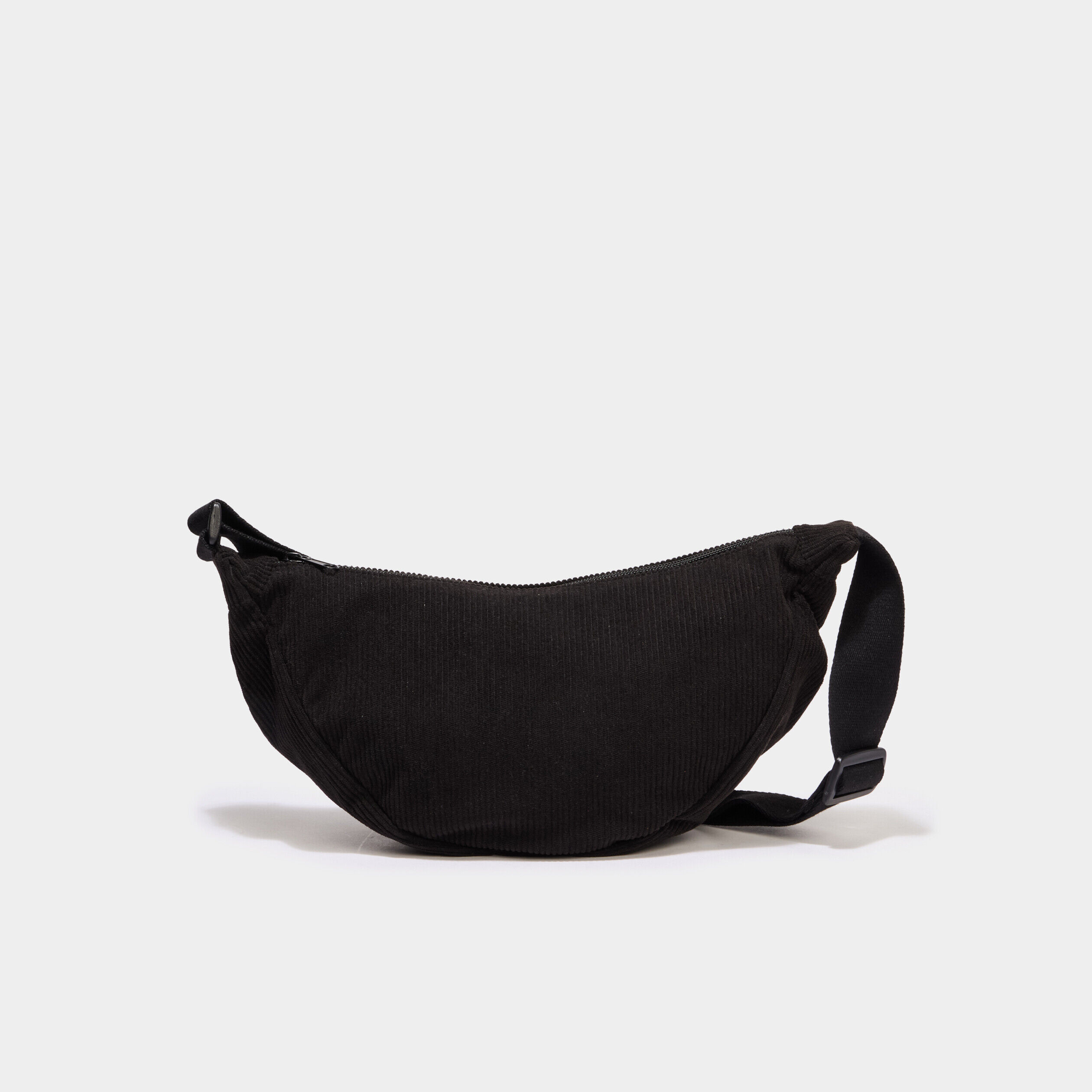 Sac banane effet velours côtelé noir femme LH