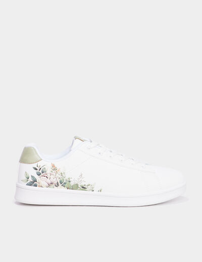 Tennis basses &agrave; lacets vert clair femme