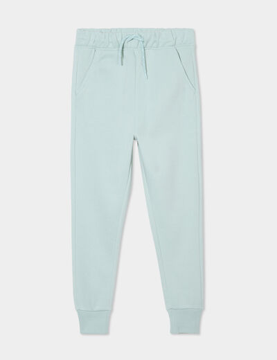Pantalon de jogging molleton vert pastel gar&ccedil;on