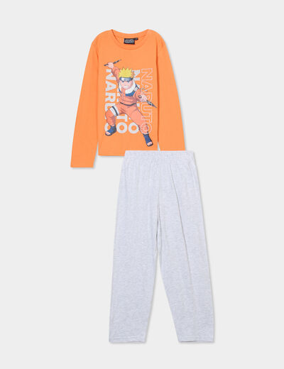 Ensemble pyjama pantalon coton Naruto orange corail garçon