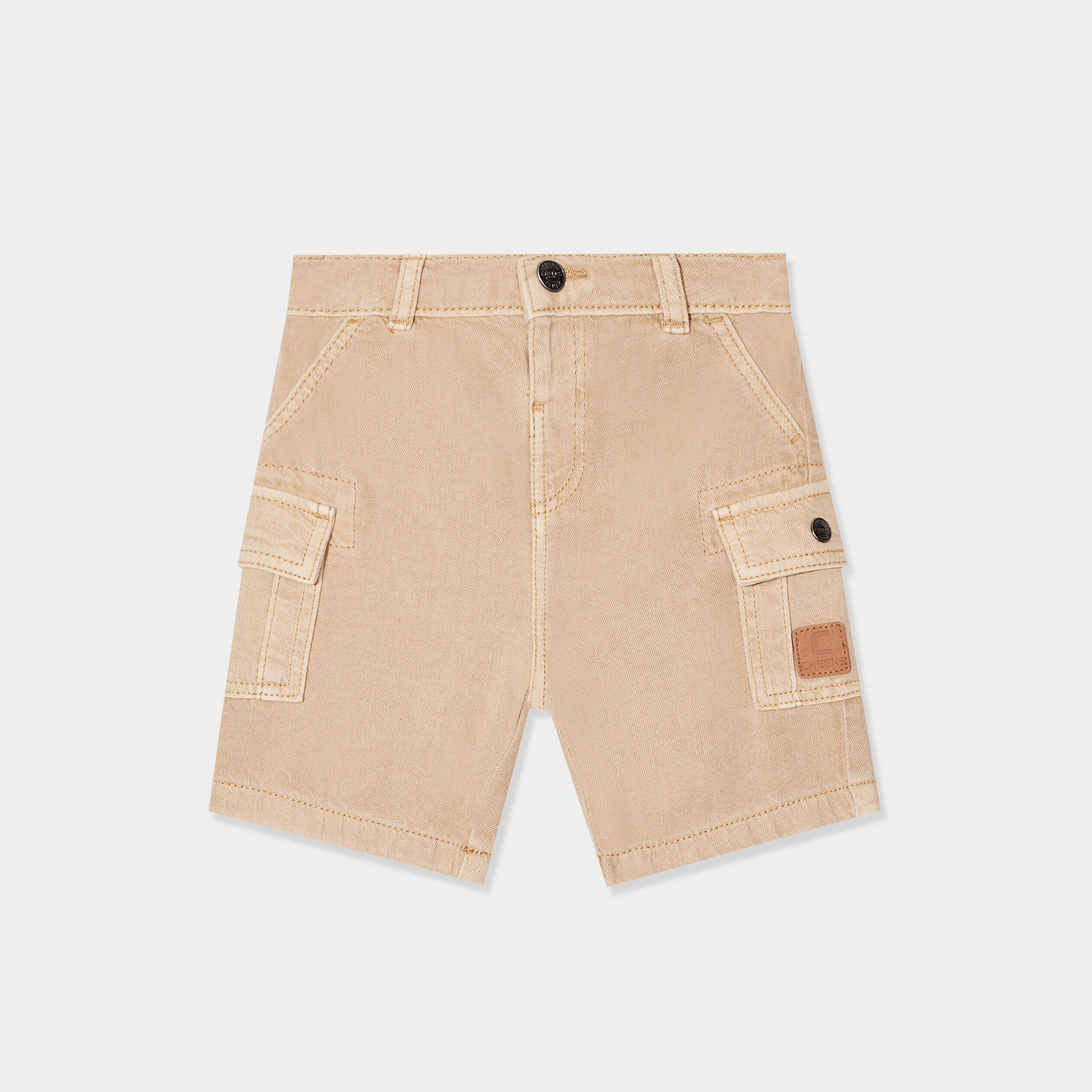 Short cargo coton Creeks marron clair bébé garçon CREEKS