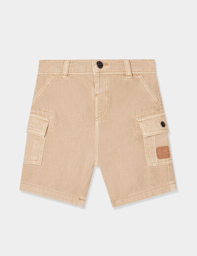 Short cargo coton Creeks marron clair bébé garçon