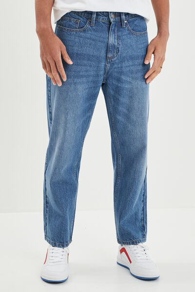 Jeans relaxed Creeks denim stone homme