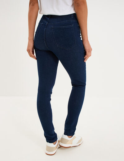Jeans skinny taille haute denim brut femme