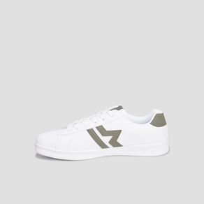 Tennis basses à lacets blanc homme