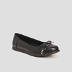 Ballerines crantées détail noeud noir femme