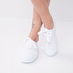 Tennis en toile à lacets blanc femme