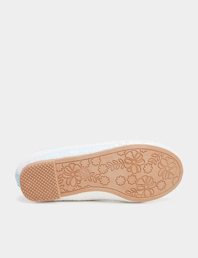 Ballerines sequins réversibles bleu ciel fille