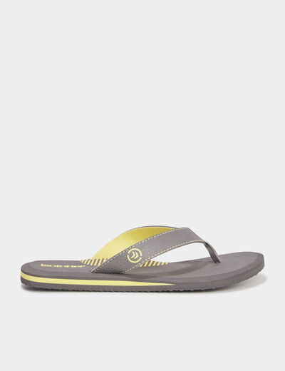 Tongs Isotoner gris homme