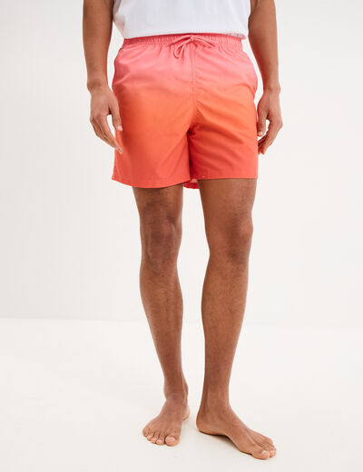 Short de bain orange homme