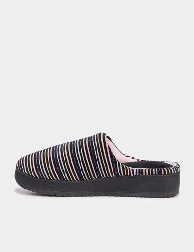 Chaussons mules lavables Isotoner multicolore femme