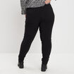 Pantalon skinny taille haute noir femme grande taille