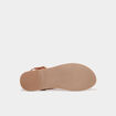Sandales en cuir marron femme