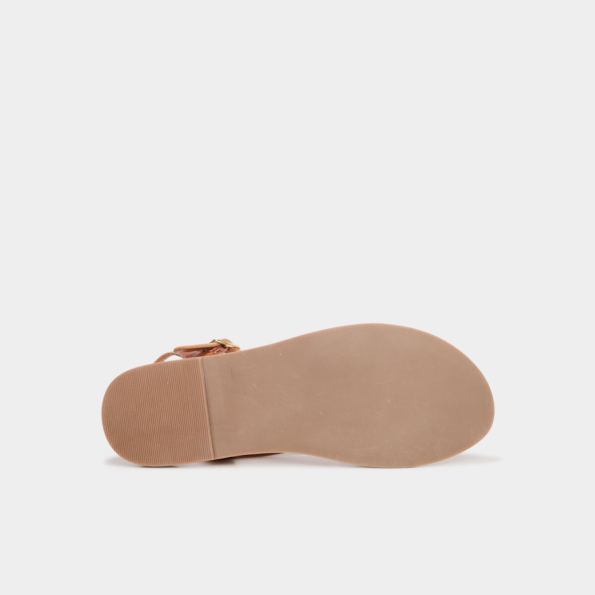 Sandales en cuir marron femme