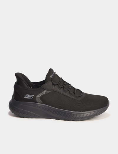Baskets running à lacets élastiqués noir homme