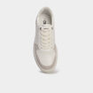 Baskets &agrave; lacets bi-mati&egrave;res blanc homme