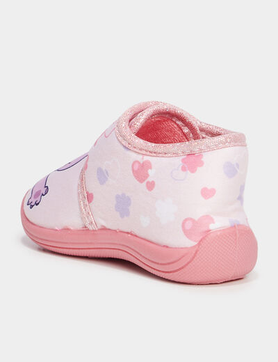 Chaussons bottillons Stitch rose bébé fille