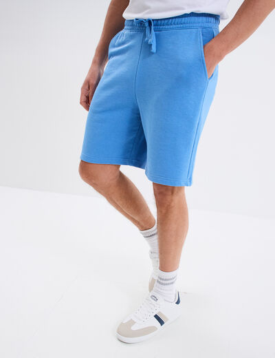 Short de jogging en molleton bleu homme