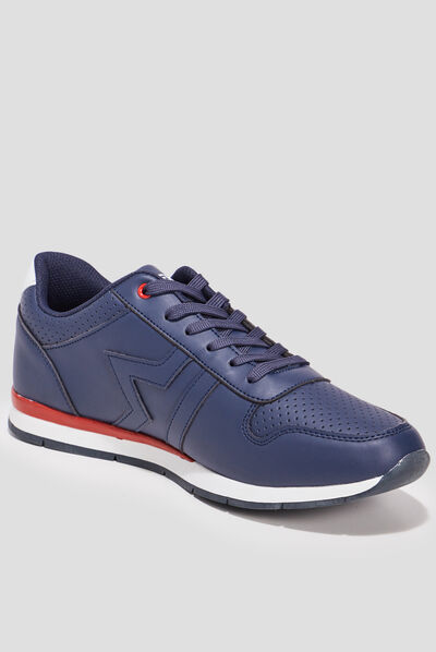 Baskets running à lacets Creeks bleu marine homme