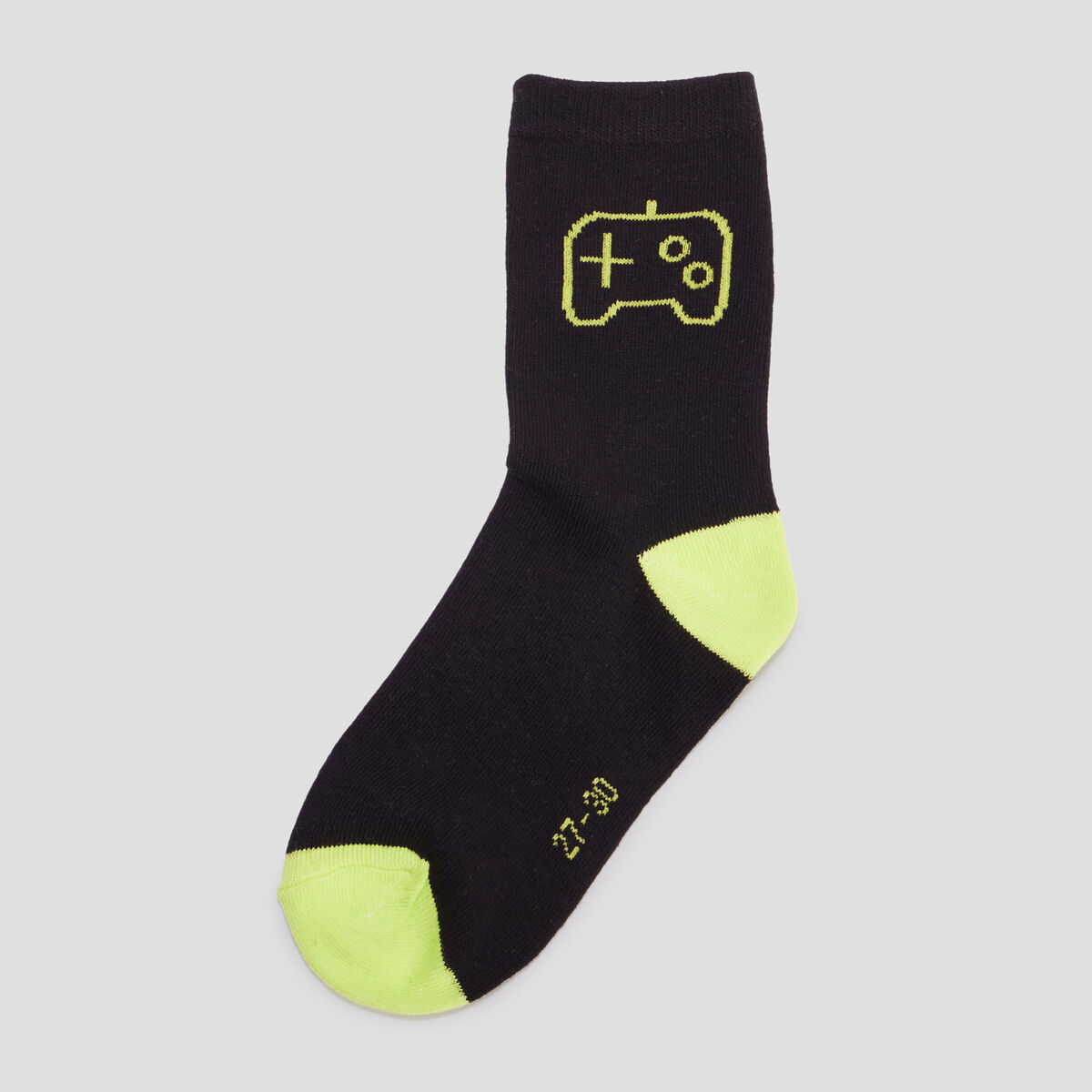 Lot 5 paires chaussettes coton noir gar&ccedil;on