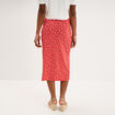 Jupe longue portefeuille stretch rouge coquelicot femme