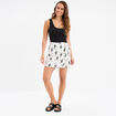 Jupe-short fluide noir femme