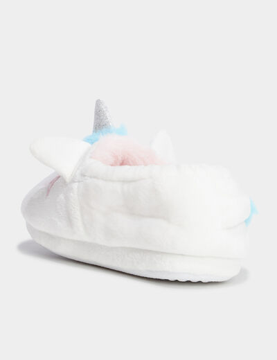 Chaussons effet polaire blanc fille
