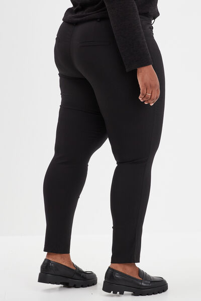 Pantalon skinny noir femme grande taille