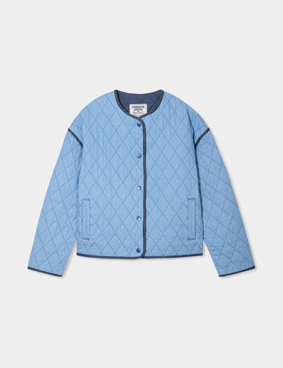 Veste matelassée boutonnée Creeks denim double stone femme