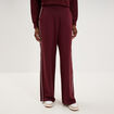 Pantalon de jogging large molletonn&eacute; violet fonc&eacute; femme