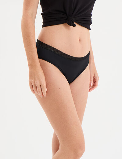 Culotte menstruelle microfibre noir femme