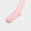 Collant côtelé coton rose fille
