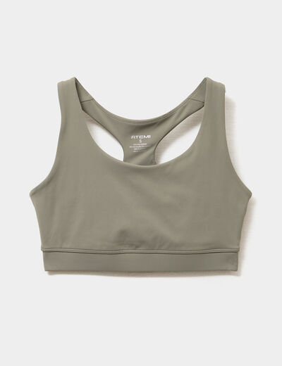 Brassi&egrave;re de sport dos nageur vert kaki femme
