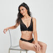 Soutien-gorge foulard à coque noir femme