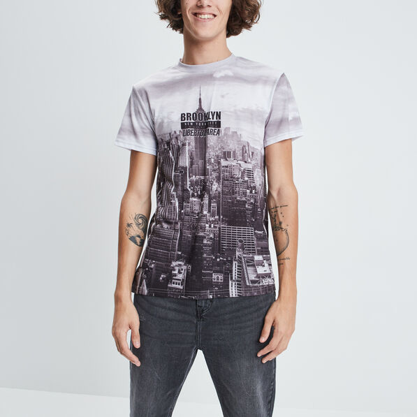 T-shirt manches courtes gris homme