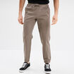Pantalon de jogging en lin mélangé gris homme